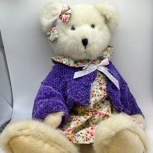 Heart To Heart Friends Boyd’s Bears Madison #902004 Purple Sweater Floral Dress